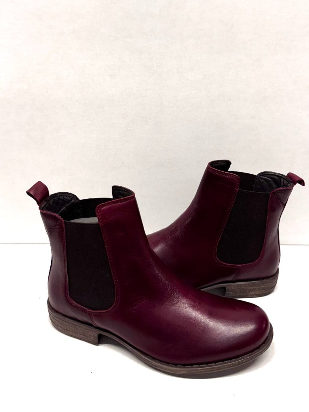 MIZ MOOZ SOFT LEATHER BOOTIE SIDE ELASTIC GORE NAVY 37EU / 6.5 US NEW B - 41
